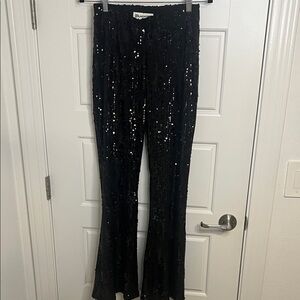 No Boundaries Black Sequin Pants